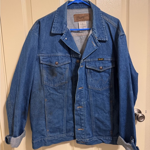 Vintage Wrangler Men's Classic Blue Denim Jacket XL - Picture 1 of 10